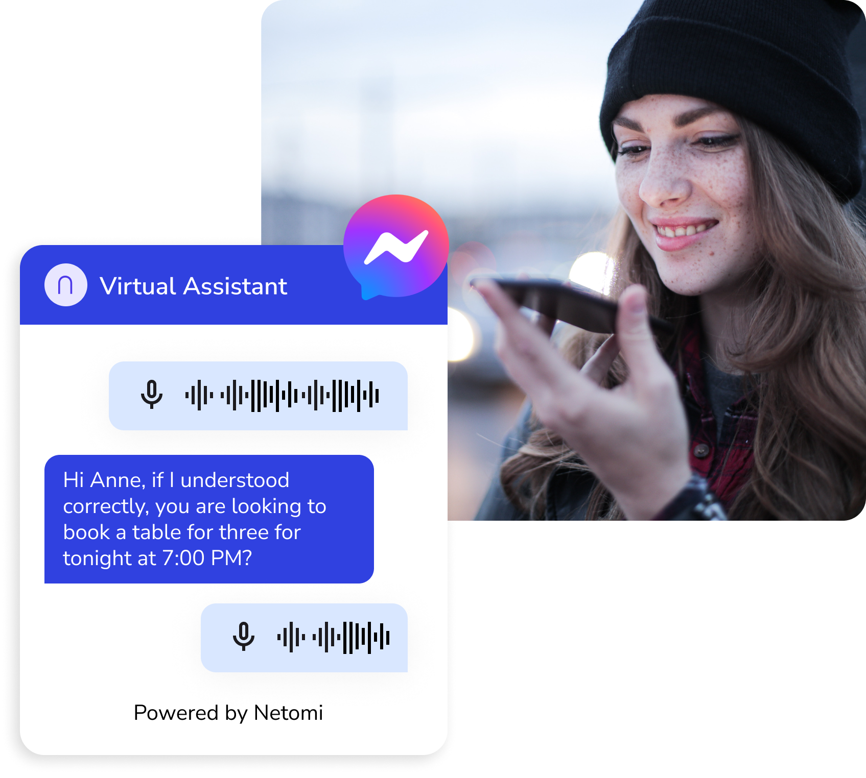 AI Customer Service integrated with voice functionality