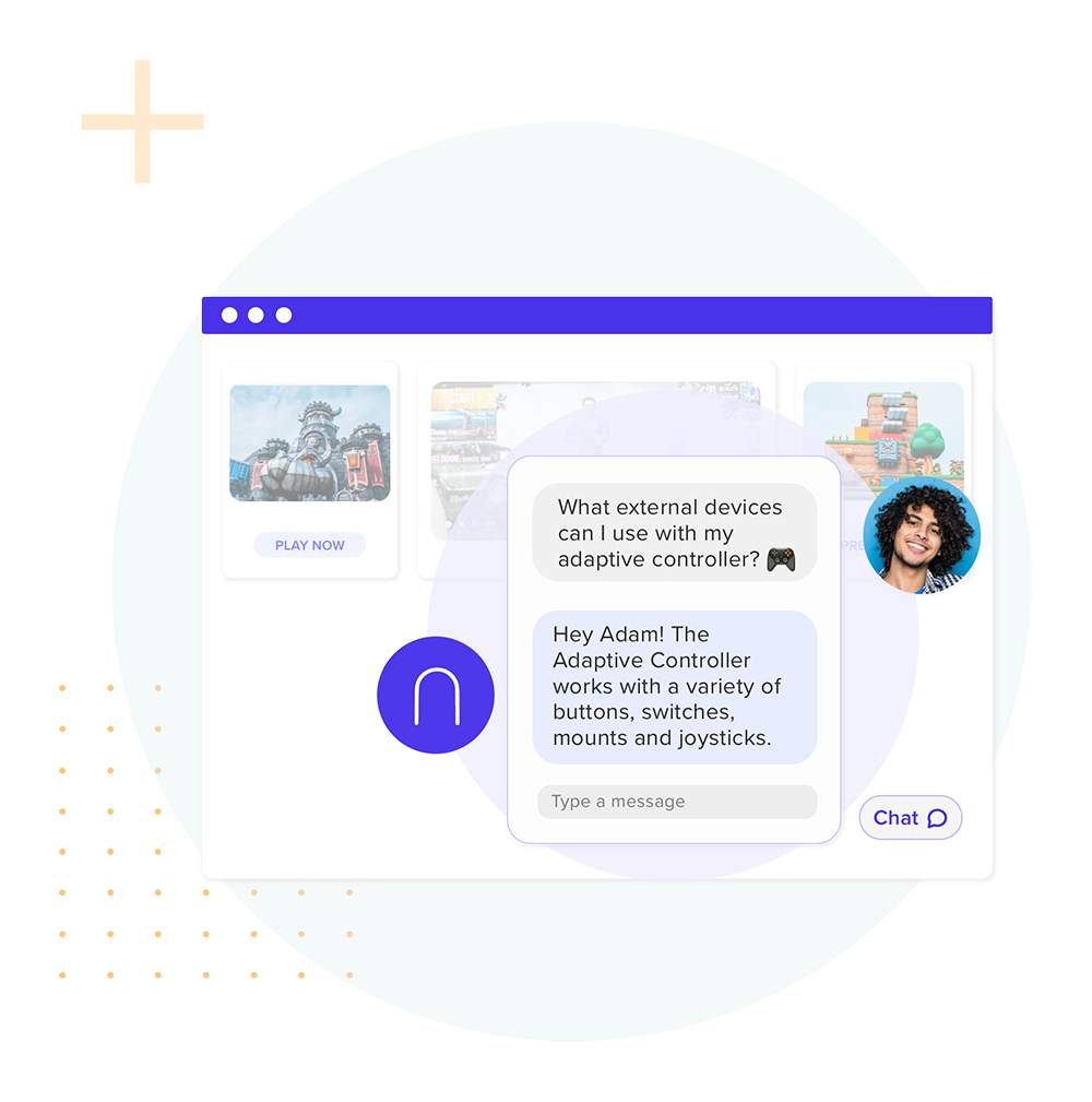 customer service chatbot at work