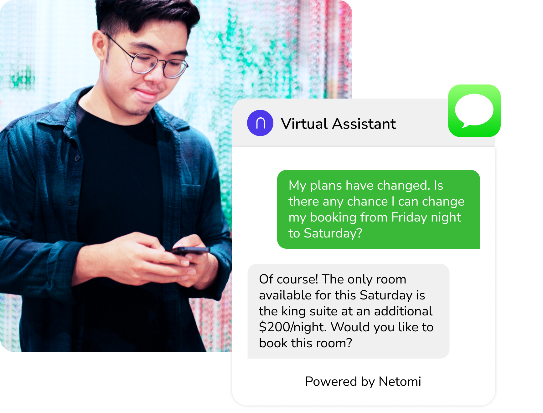 AI Customer Service integrated with SMS and text messages