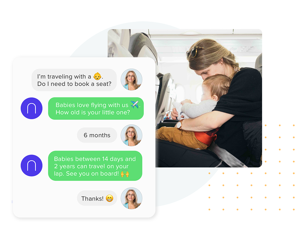example of a customer service chatbot in action